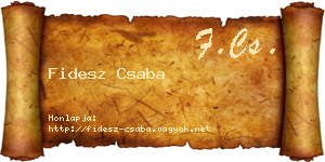 Fidesz Csaba névjegykártya